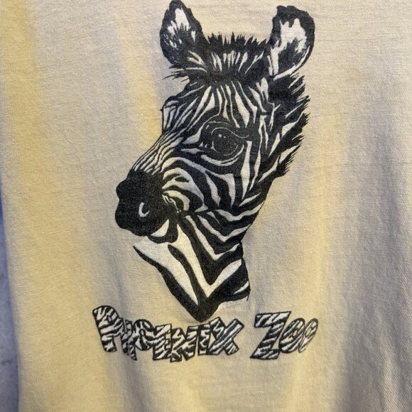 Vintage 70s 80s Phoenix Zoo T Shirt Adult Small 15x17 Zebra Single Stitch USA - Picture 4 of 9